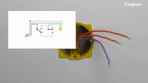 Cette vidéo vous guide dans l’installation d’un interrupteur va-et-vient permettant de commander un ou plusieurs éclairages sur le même circuit lumière, à partir de deux points de commande différents. | Legrand