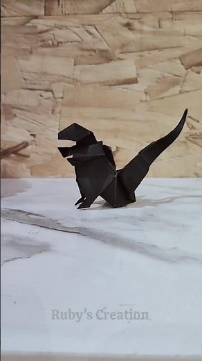 Epic Origami Godzilla! 🦖🔥 | Mini Monster Paper Craft tutorial #origami #papercraft