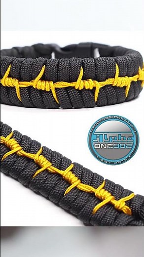 Barbed Wire Paracord Bracelet How to Make Tutorial DIY #shorts