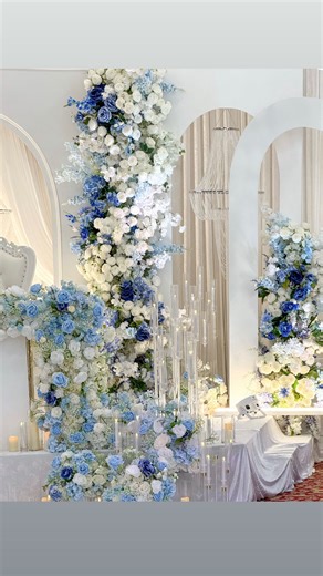 Eura Designs🕊 on Instagram: "Wrapped in shades of blue and forever moments #bluedecor #bluewedding #weddingdecorideas #luxuryweddingdecor #weddingdesign #floraldesign #weddingflowers #blueflowers #eventdesigner #eventdecor #weddinginspo #luxuryevents #weddingdetails #tablescapestyling #weddingaesthetic #bridalinspiration #weddingstyling #flowerinstallation #romanticevents #2025wedding #weddingdecorinspiration #luxuryflorals #eventflorist #eventplanning #weddingplannerlife #dreamweddingde