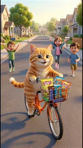 Cute Cat Loses Snacks… Kids to the Rescue! ❤️🐾 #ai #cat #shorts #3danimation