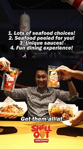 🌊 You can get them all at Shell Out®! 🦐 Enjoy lots of seafood choices, unique sauces, and yes, we will peel it for you! 🤩 Bring your friends and let’s make it a seafood party! 😋 Contact us today! Book Now! 🫶https://bit.ly/Shelloutreserve 🫶https://bit.ly/Shelloutreserve #ShellOut® #Cajun #Seafood #SeafoodRestaurant | Shell Out