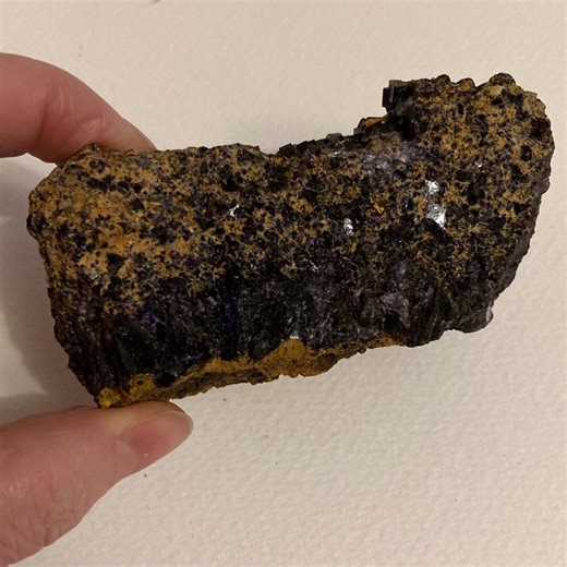 Blue John Stone Raw Geological Specimen From an Old Collection. Small, Dark Violet, Cuboid Interlocking Crystals of Blue John. - Etsy UK