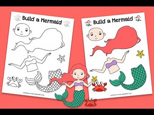 Learn how to make an easy Mermaid Craft - Build a Mermaid Mrs. Merry
