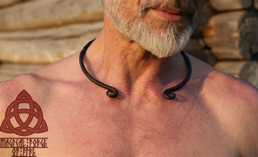 Hand Forged Iron Torc Necklace - Celtic Viking Torque - Etsy