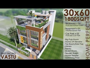 30X60 feet | 1800 sqft | East Facing Luxurious House Tour | 9X18 Meter Design with Vastu | ID-122