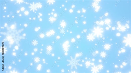 Soft winter snowflake pattern on light blue background