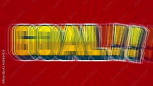 Goal football animation video, loop motion graphic background Stock Video