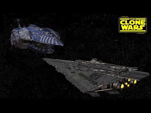 The Malevolence & ? ship vs Megator -- Star Wars the Clone Wars