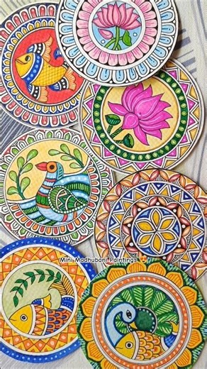 Easy Madhubani Paintings for Beginners | Mini Madhubani Painting | How to Draw Madhubani Art 😍