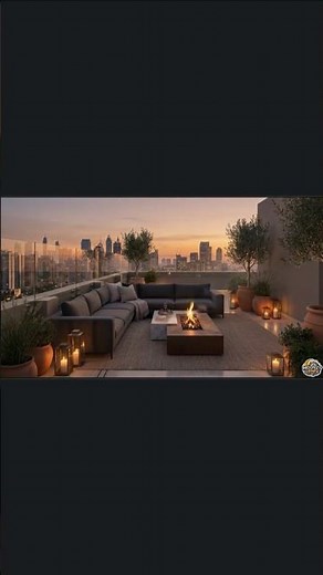 Epic Rooftop Terrace Transformation Overlooking a City Skyline | Cinematic Timelapse Build #shorts