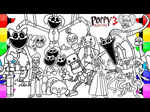 POPPY PLAYTIME Chapter 3 Coloring Pages / How to Color All New Bosses and Monsters from all chapters