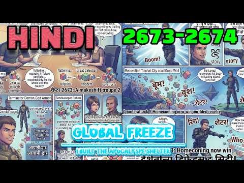 Global Freeze Hindi Episodes 2673-2674 i Built the Apocalypse Shelter #mangarecap#mangaedit#manhwa
