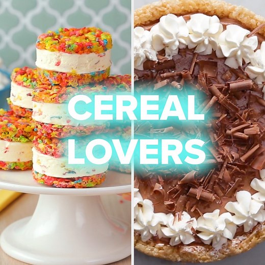 Delicious cereal desserts where you can skip the spoon! 🥄 Recipes: https://tasty.co/compilation/delicious-cereal-desserts-that-don-t-require-a-spoon | Tasty