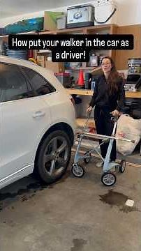 How to put your rollator in the car when you’re the driver! #physicaltherapy #caregiver #seniors