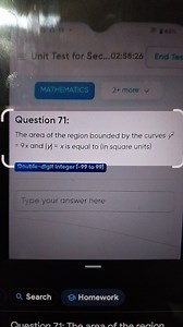 Unit Test for Sec...02:58:26End TenMATHEMATICS2  moreQuest... | Filo