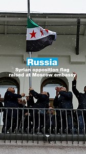 3.2K views · 69 reactions |  The flag of the #Syrian opposition was seen being raised at #Syria’s embassy in #Moscow on Monday, December 9, 2024, following the lightning offensive that saw rebels seize control of Syria and oust President Bashar al-#Assad. Assad has been granted political asylum in Russia and, according to Kremlin sources, is himself taking refuge in Moscow ⤵️ | FRANCE 24 English | Facebook