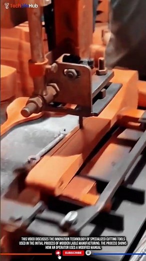 Innovation Technology Fast Wood Cutting Tool: High-Speed Manual Rough Cutting of Wooden Ladles #tech