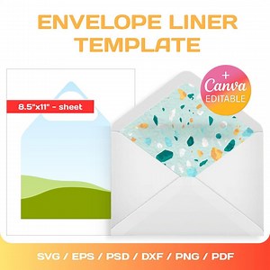 A2 Envelope Liner Blank Template, Editable, Svg, Cricut, Png, Canva, Instant Download - Etsy