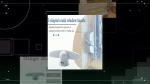 3/8" Spline Size T-Crank Window Handle Replacement for Pella Casement Window Crank (White * 2 Pcs)