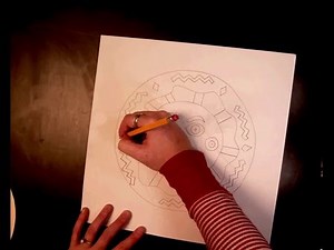 Aztec sun drawing (1 of 4)