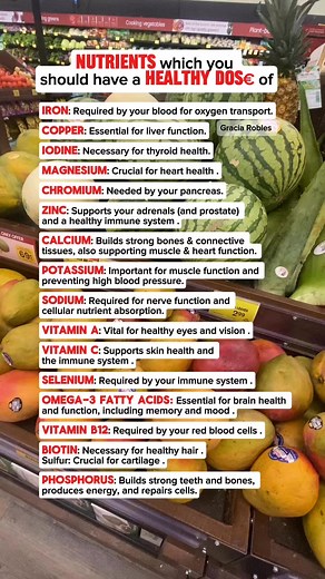 Don't Ignore These Nutrients. Could Save Your Life #nutrients #healthtips #healthiswealth | Gracia Robles