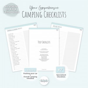 Comprehensive Camping Checklists (graphically Designed) - Etsy Canada