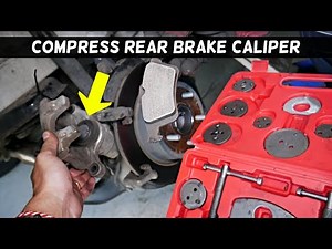 HOW TO COMPRESS REAR BRAKE CALIPER ON FORD ESCAPE C-MAX EDGE FOCUS EXPLORER FLEX FUSION