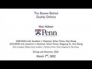 Max Hübner: The Branes Behind Duality Defects