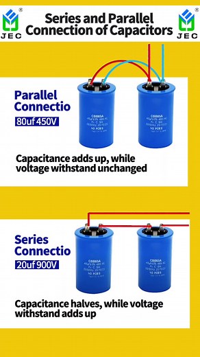 Series and Parallel Connection of Capacitors #electroniccomponents #capacitor #electroniccircuit #jyhhsu #jeccapacitor