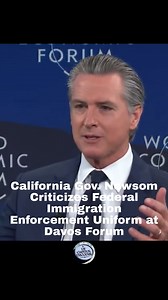 California Gov. Newsom Criticizes Federal Immigration Enforcement Uniform at Davos Forum At the World Economic Forum in Davos, California Governor Gavin Newsom described the winter trench coat worn by Border Patrol Commander Greg Bovino as resembling "SS garb" purchased on eBay. Newsom linked the attire to broader concerns about ICE operations, including claims of limited due process during recent enforcement actions in cities like Minneapolis. Bovino responded that the coat is standard Border P