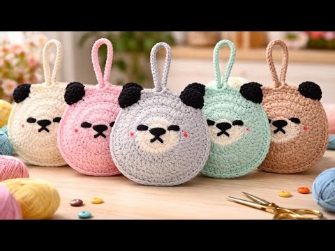 How to Make a Panda Pouch 🐼✨ | Easy Crochet Bag Accessory l Mini Pouch ll