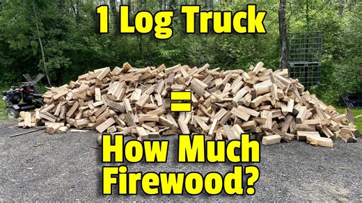 How much firewood came from one log truck?
