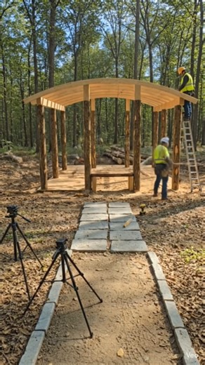 Tree Style Wooden Bench Build 😍 | Amazing Garden Transformation