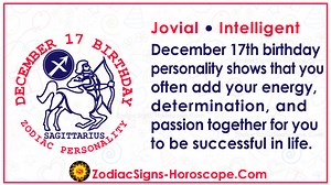 December 17 Zodiac (Sagittarius) Horoscope Birthday Personality and Lucky Things | ZSH