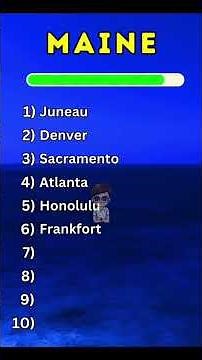 Guess the 10 US state capitals quiz 🌎🇺🇸 #quiz #quiztime #quizz #fyp #quizchallenge