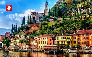 【4K超清】漫步游瑞士莫尔科特(Morcote)｜瑞士最美丽的村庄｜卢加诺湖的明珠 2022.7