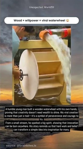 Watch How He Turned Trash into a Functional Waterwheel #diy #makeshift #genius