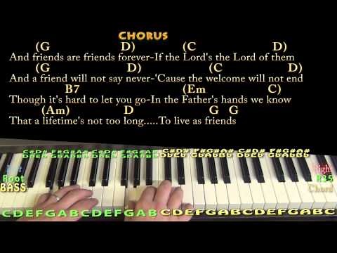 Friends Are Friends Forever - Piano Cover Lesson with Chords/Lyrics