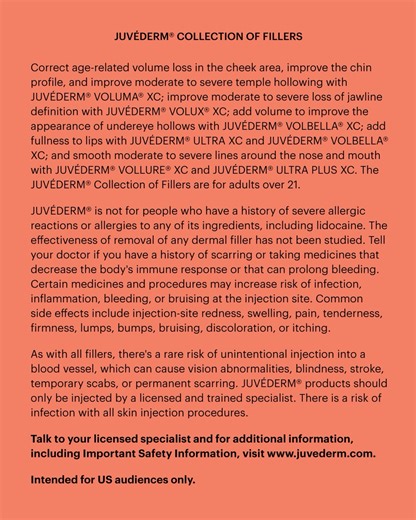 Still you, just with fewer lines with BOTOX® Cosmetic. 😎 Add subtle volume with the JUVÉDERM® Collection of Fillers. Just like 54-year-old real patient, Michael. Each science-backed treatment can help you to achieve your desired results in different ways. Interested? Call us at 918.481.2900 to schedule a free consultation! Keep watching for JUVÉDERM® Collection of Fillers Uses and Important Safety Information - BOTOX® Cosmetic (onabotulinumtoxinA) is a prescription medicine that is injected int