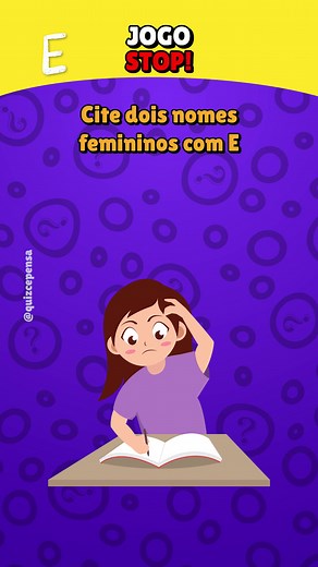Jogo do Stop com a Letra E - Desafios e Perguntas