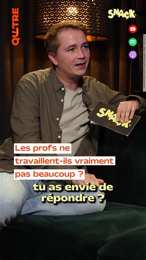 👩‍🏫 "Les profs ? Ils ne foutent rien !": une prof répond à la critique ! 😁 📢 Virginie Conceição est professeure du secondaire supérieur à Liège. 😁 Elle nous expose son avis par rapport au métier de prof qui est pour l'instant la cible de nombreuses mesures d'économie en Fédération Wallonie-Bruxelles. 📉 🔴 L'émission complète est dispo sur YouTube, Spotify et Apple Podcast ! | Snack - Qu4tre