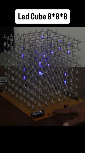 Arslan Robotics Academy on Instagram: "🎇 8x8x8 LED Cube Project Using Arduino | DIY 3D Light Show! 💡 Get ready to experience one of the most mesmerizing Arduino projects ever — the 8x8x8 LED Cube! ✨ This stunning 3D LED structure contains 512 LEDs that light up in beautiful animation patterns, controlled by an Arduino UNO and custom code. It’s not just a project — it’s a piece of art that brings electronics and creativity together. ⚡ 🔧 How It Works: Each LED represents one pixel in a 3D matri