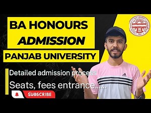 BA / BA honours from Panjab University Chandigarh || Admission, fees, course, Seats & other details