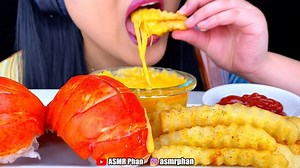 ASMR Phan | ASMR Eating Sounds. Lobster Tails, Crinkle Fries and Cheese Sauce! Before you ask for the recipe it’s already on my second channel “Mini... | Instagram