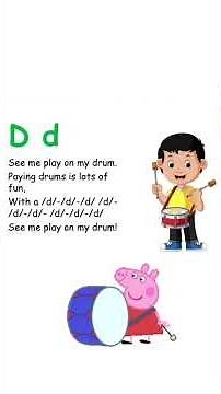 Phonics - The Letter D -Jolly Phonics​ /d/ sound -​'d' words | Letter Sounds | Alphabet Song