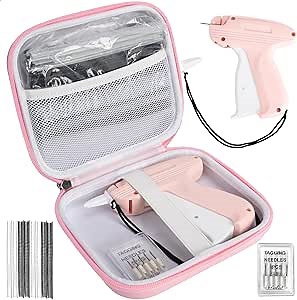 Stitch Gun for Clothes, Quick Clothing Fixer Handheld Stitch Tag Gun for Clothing Mini Stitch Quilting Hemming Sewing Kit Sticky Gun for Clothes with 6 Needles,2500 White & 2500 Black Fasteners