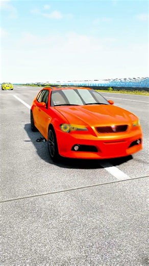 Blue Car vs Deadly Spike Strip! Ultimate BeamNG.drive Crash Test 💥🚗