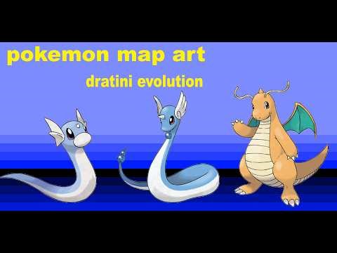 minecraft map art Dratini evolution