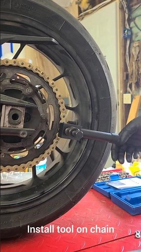How to rivet a motorcycle chain #chain #motorcycle #howto